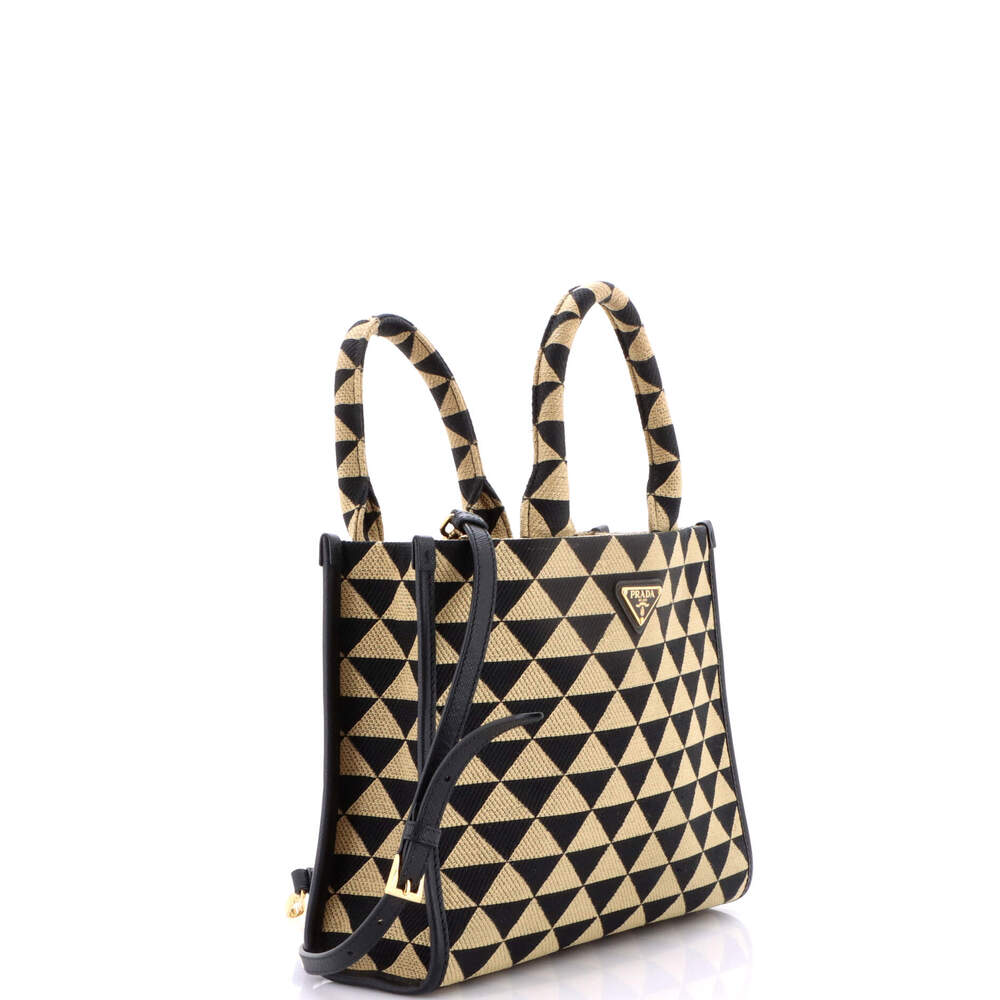 Prada Symbole Shopper Tote Jacquard #247950P20B - Picture 2 of 8